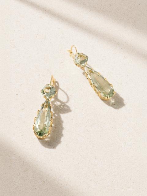 Crown 18-karat Gold Amethyst Earrings