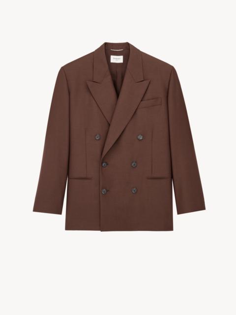 JACKET IN WOOL AND MOHAIR CANVAS