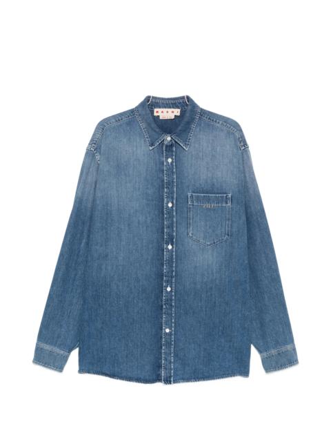 Marni Logo-embroidered Chest-pocket Shirt Jacket