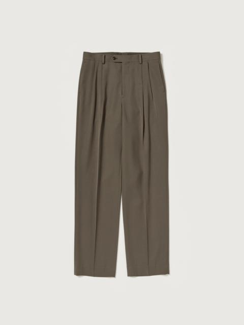 LIGHT WOOL MAX GABARDINE TWO-TUCK SLACKS