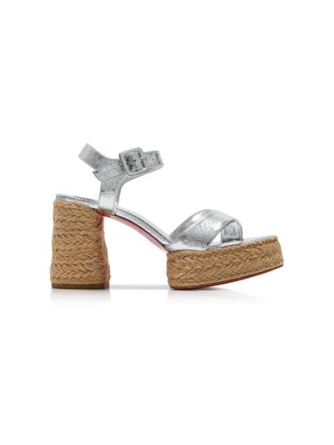 Calakala 85mm Metallic Leather Sandals silver