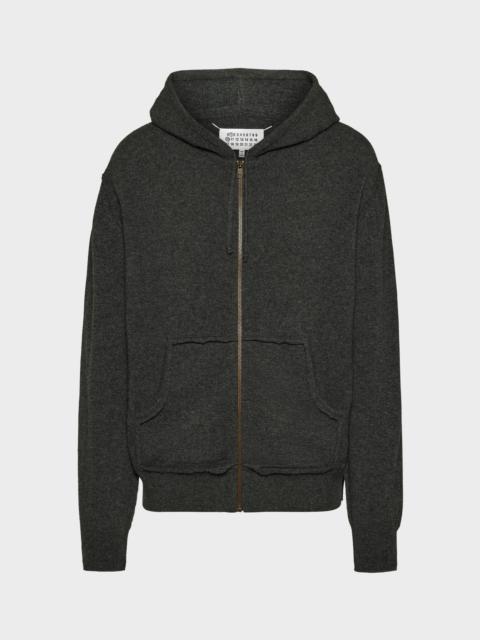 Décortiqué cashmere knit hoodie