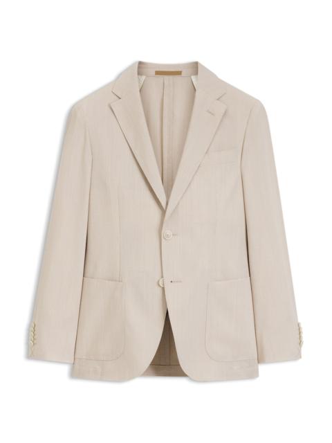 SLIM-FIT JACKET IN WOOL-BLEND SEERSUCKER