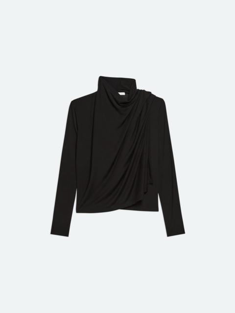 LONG-SLEEVE SCARF TOP