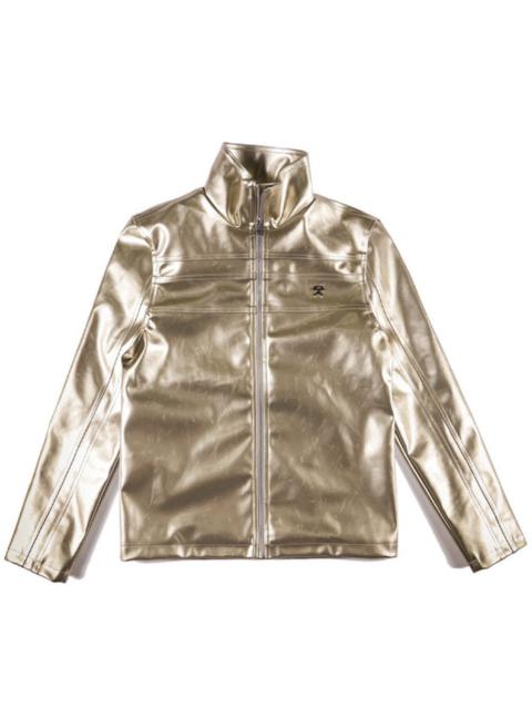 Woven Fitted Biker Jacket 'Gold'