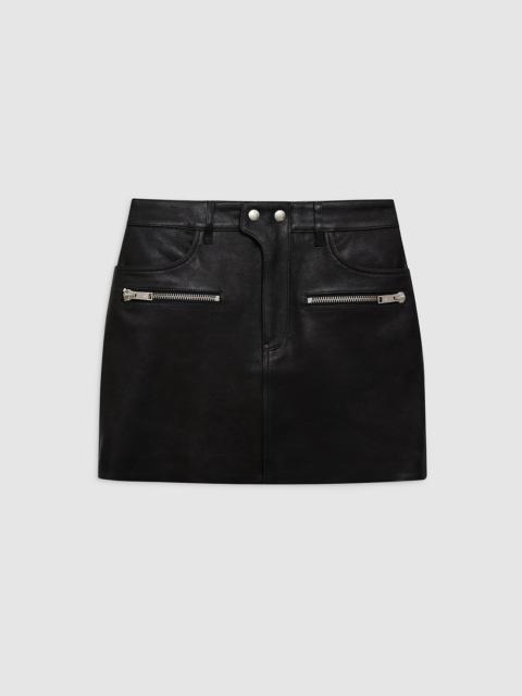 Steel Skirt - Black Leather