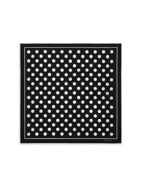 polka-dot cotton scarf