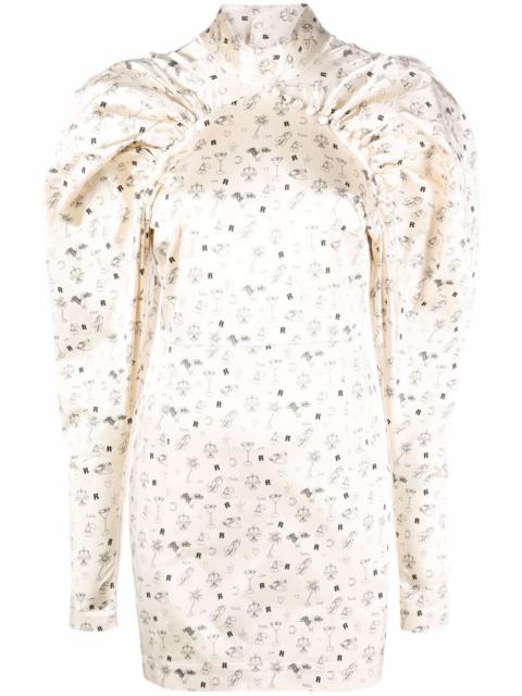 Kim puff-sleeve dress