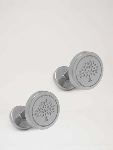 Round Tree Cufflinks
Silver Metal