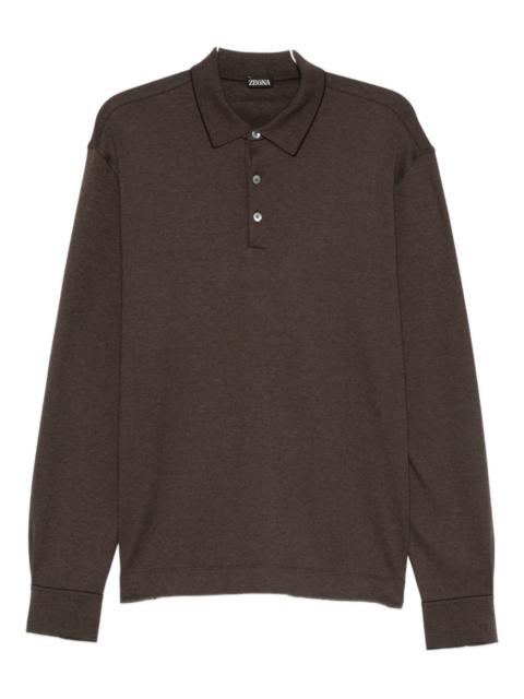 long-sleeve polo shirt