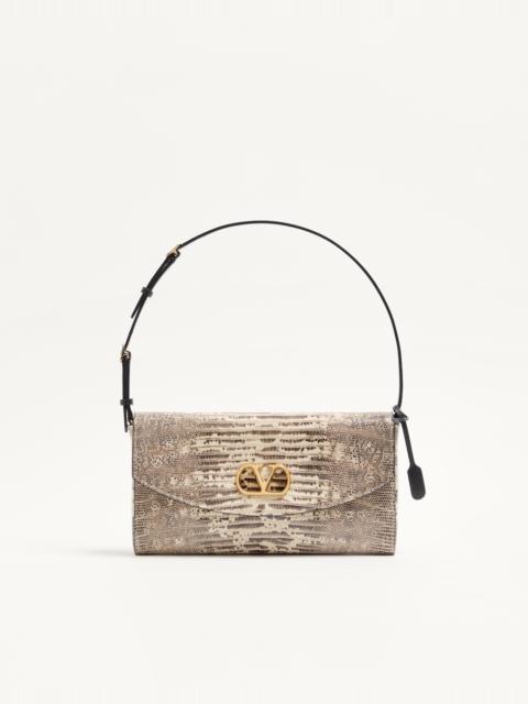 VALENTINO GARAVANI DEVAIN SMALL SHOULDER BAG IN TEJUS