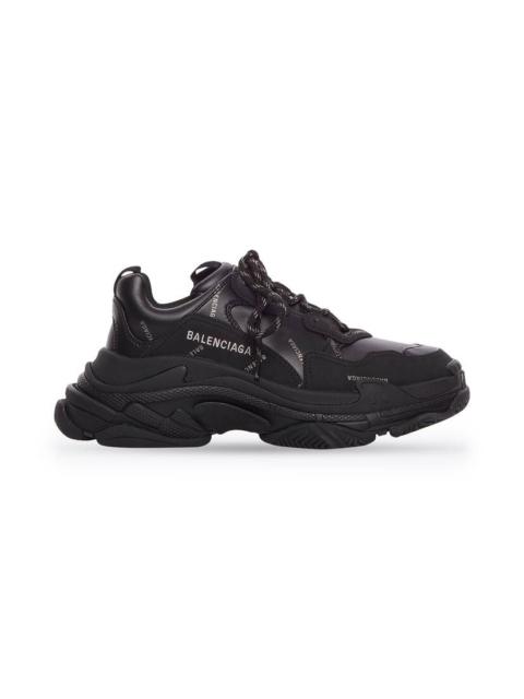 Men's Triple S Sneaker Allover Logo in Black