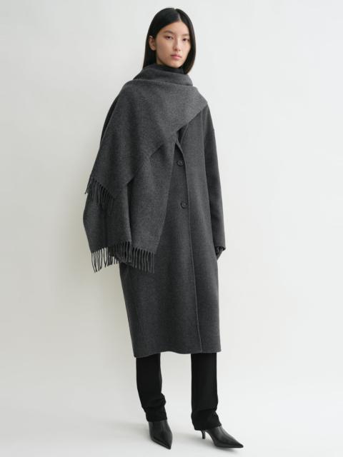 Classic wool scarf dark grey mélange