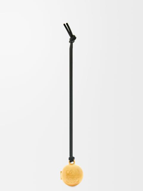 Pebble locket charm in brass