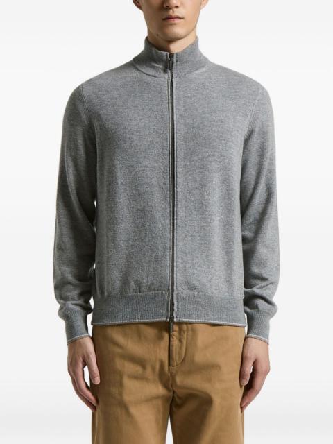 zip-fastening cardigan