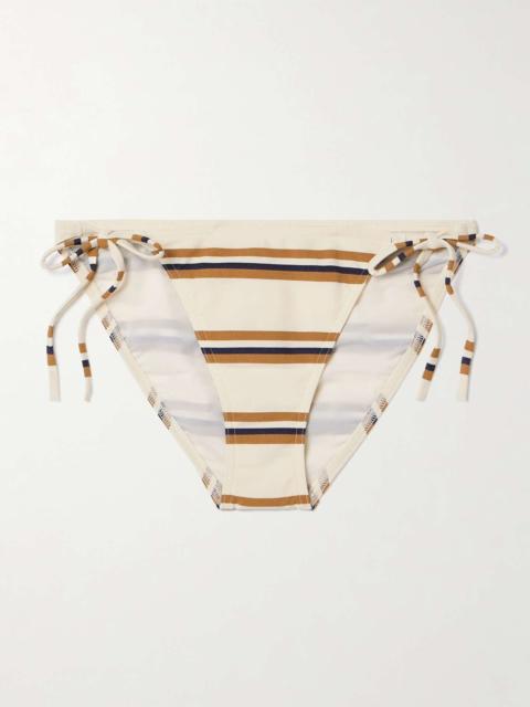 Mariniere Navy striped bikini briefs Cream