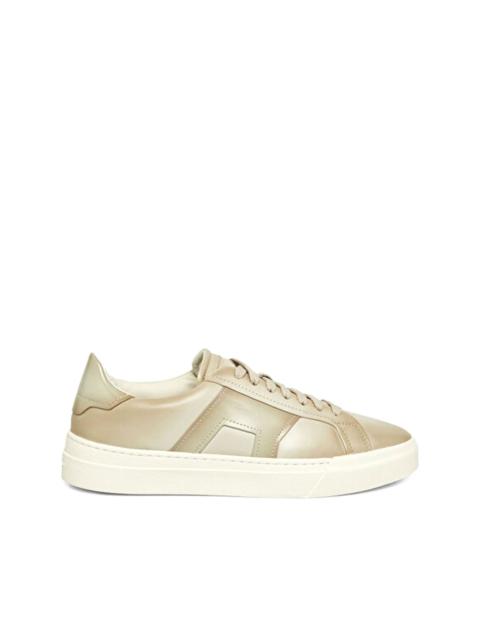 leather-panelled sneakers