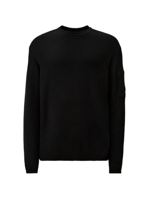 logo-patch crew-neck sweater
