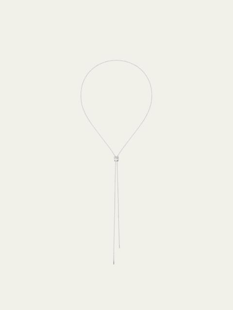 Quatre Double White Edition Small 18K White Gold Tie Necklace