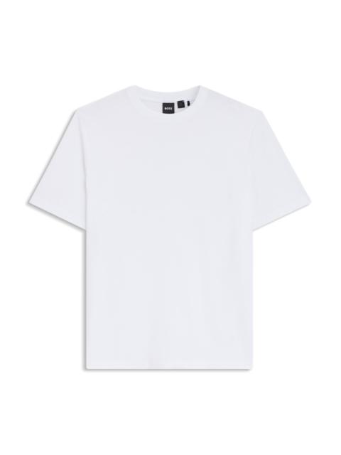 COTTON-BLEND T-SHIRT WITH BUBBLE-JACQUARD STRUCTURE