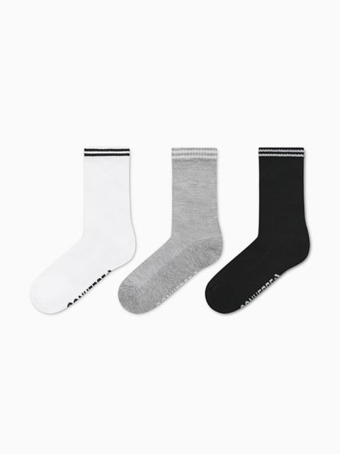 3-Pack Varsity Stripe Mesh Half-Crew Socks