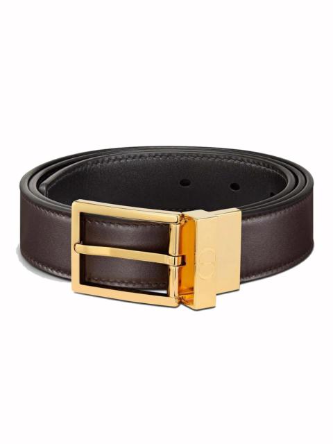 Dior Reversible Smooth Calfskin Leather Belt Brown/Black