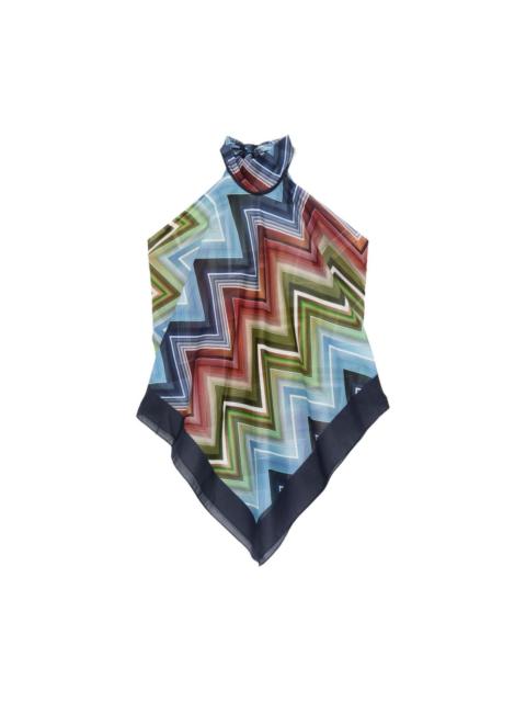 Zig zag print foulard