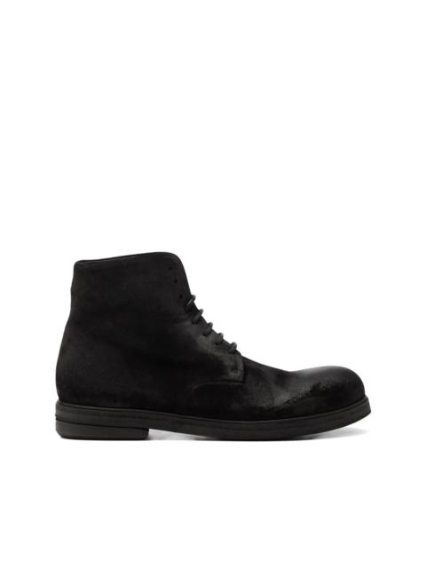 Zucca Zeppa lace-up suede boots