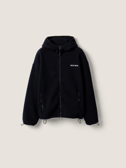 Cotton fleece zipper hoodie