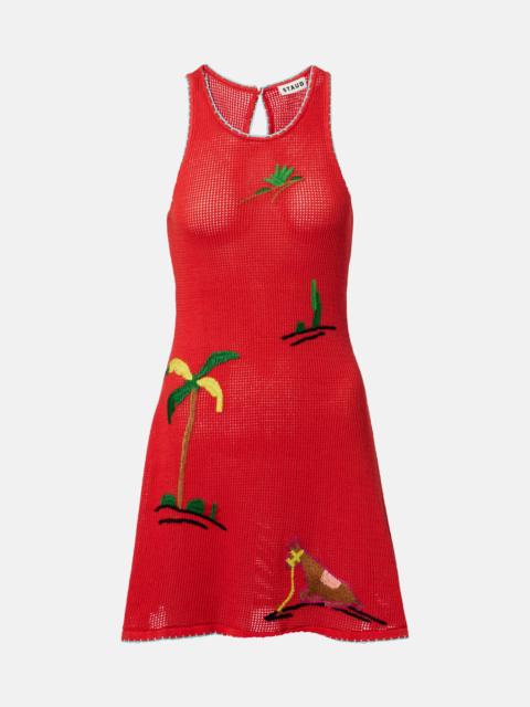 Marea embroidered cotton minidress