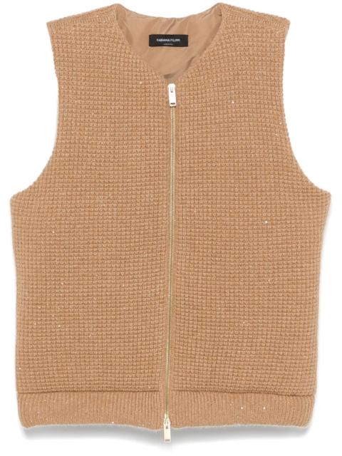 sequin-embellished gilet