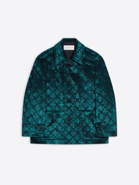 JACQUARD DUFFLE COAT
