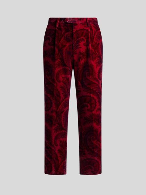 VELVET TROUSERS WITH PRINT