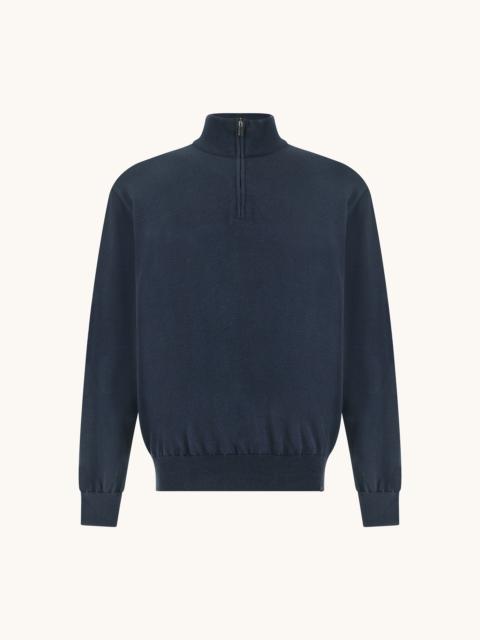 PIUMA COTTON HALF-ZIP SWEATER
