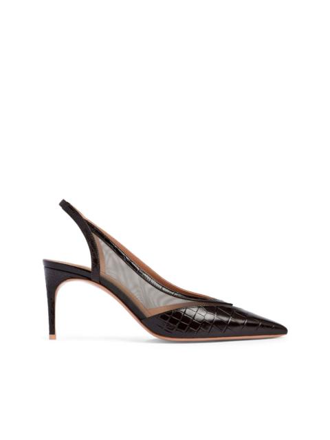 Collins 70mm leather pumps