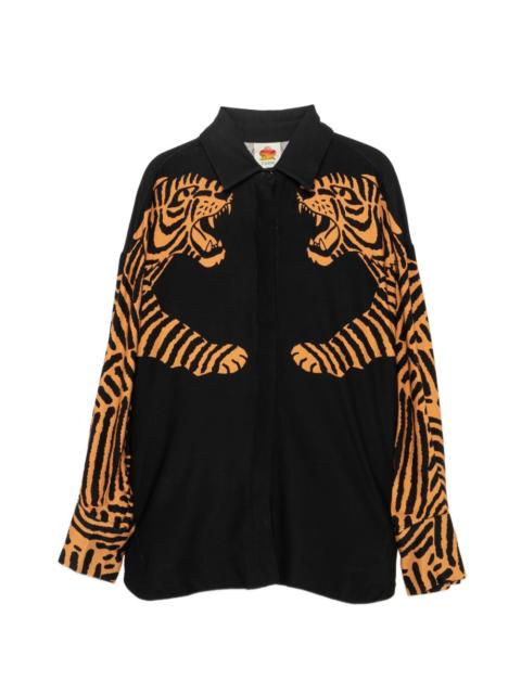 tiger-print shirt