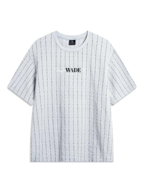 Li-Ning Way Of Wade Striped Graphic T-shirt 'Grey' ATSU347-6