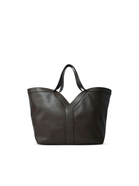 Y leather tote bag