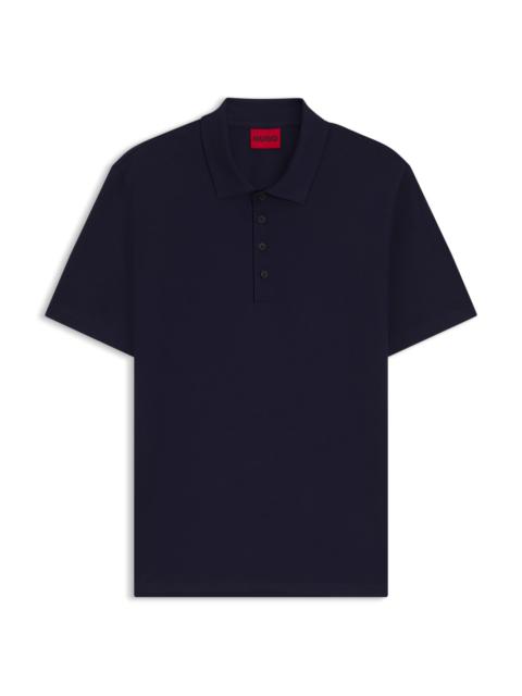 MERCERISED-COTTON SLIM-FIT POLO SHIRT WITH FOUR-BUTTON PLACKET