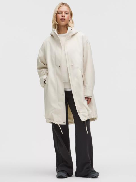 Oversized Cocoon Rain Coat