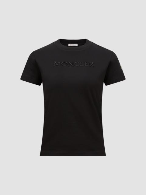 Embroidered Tonal Logo Cotton T-Shirt