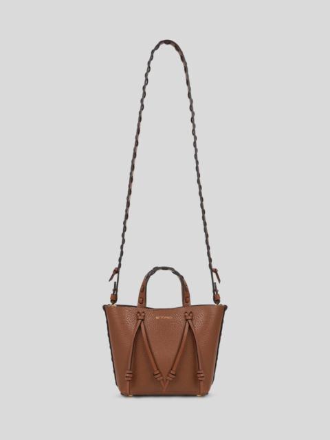 ETRO ESSENTIAL MINI LEATHER TOTE BAG WITH THREADING
