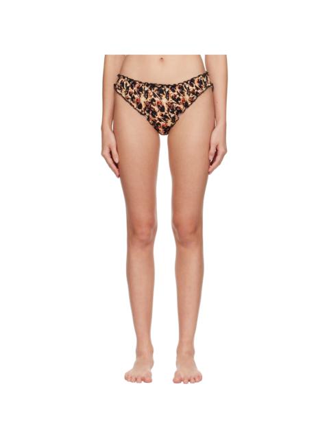 Beige & Black Leopard Peony Magnolia Briefs