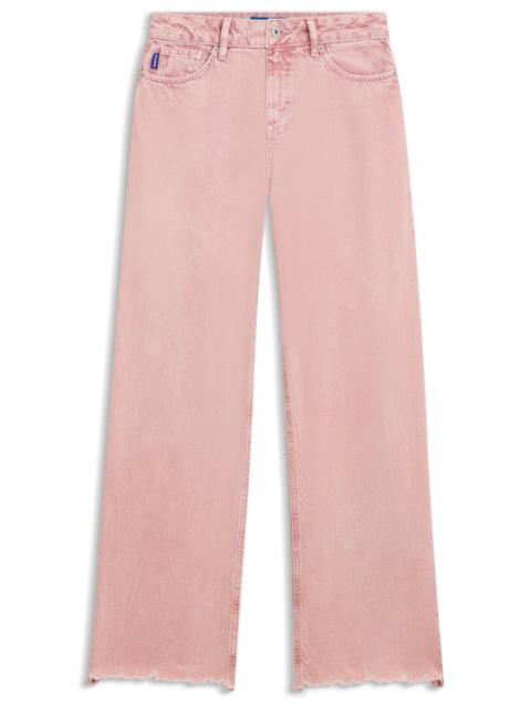 PINK LOOSE-FIT JEANS IN RIGID DENIM