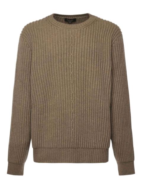 rib-knit crew-neck sweater