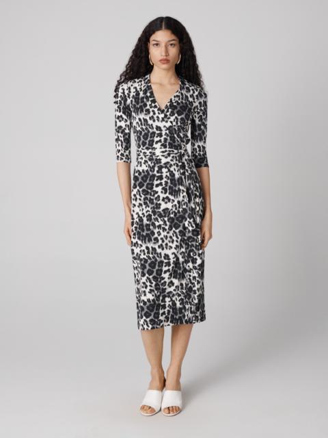 Abigail Silk Jersey Midi Wrap Dress