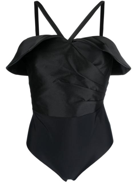 draped sleeveless bodysuit