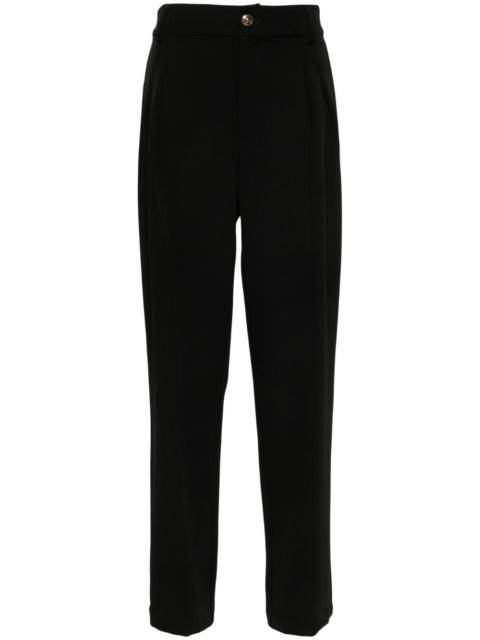 wide-leg pleated trousers