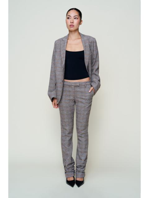 CORA RUCHED HEM TARTAN PANT