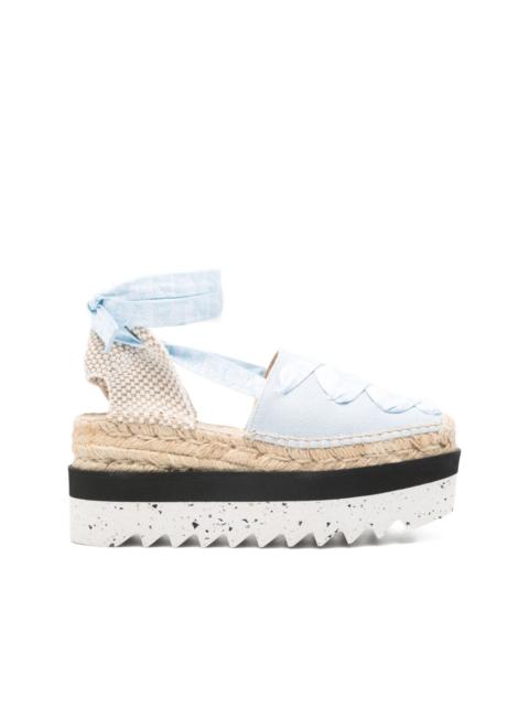 ribbon-detail platform espadrilles